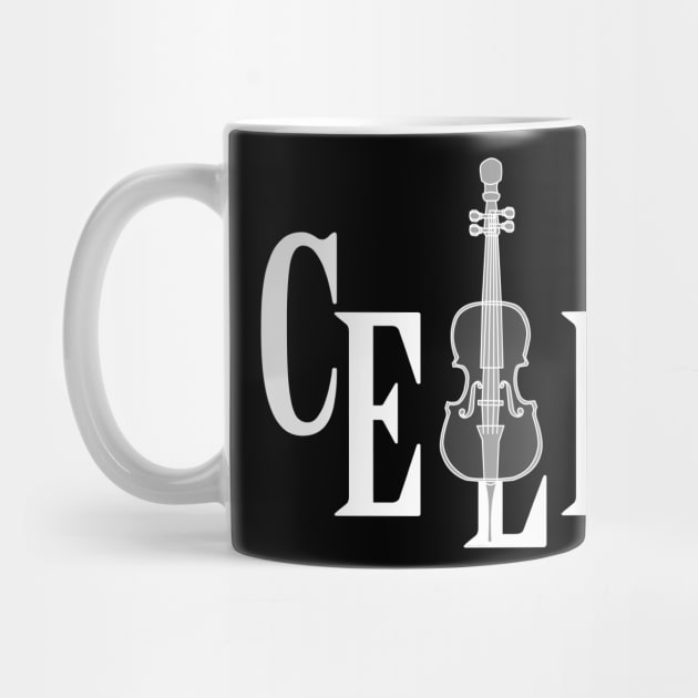Cello In Cello Orchestra Musical Instrument White by Barthol Graphics